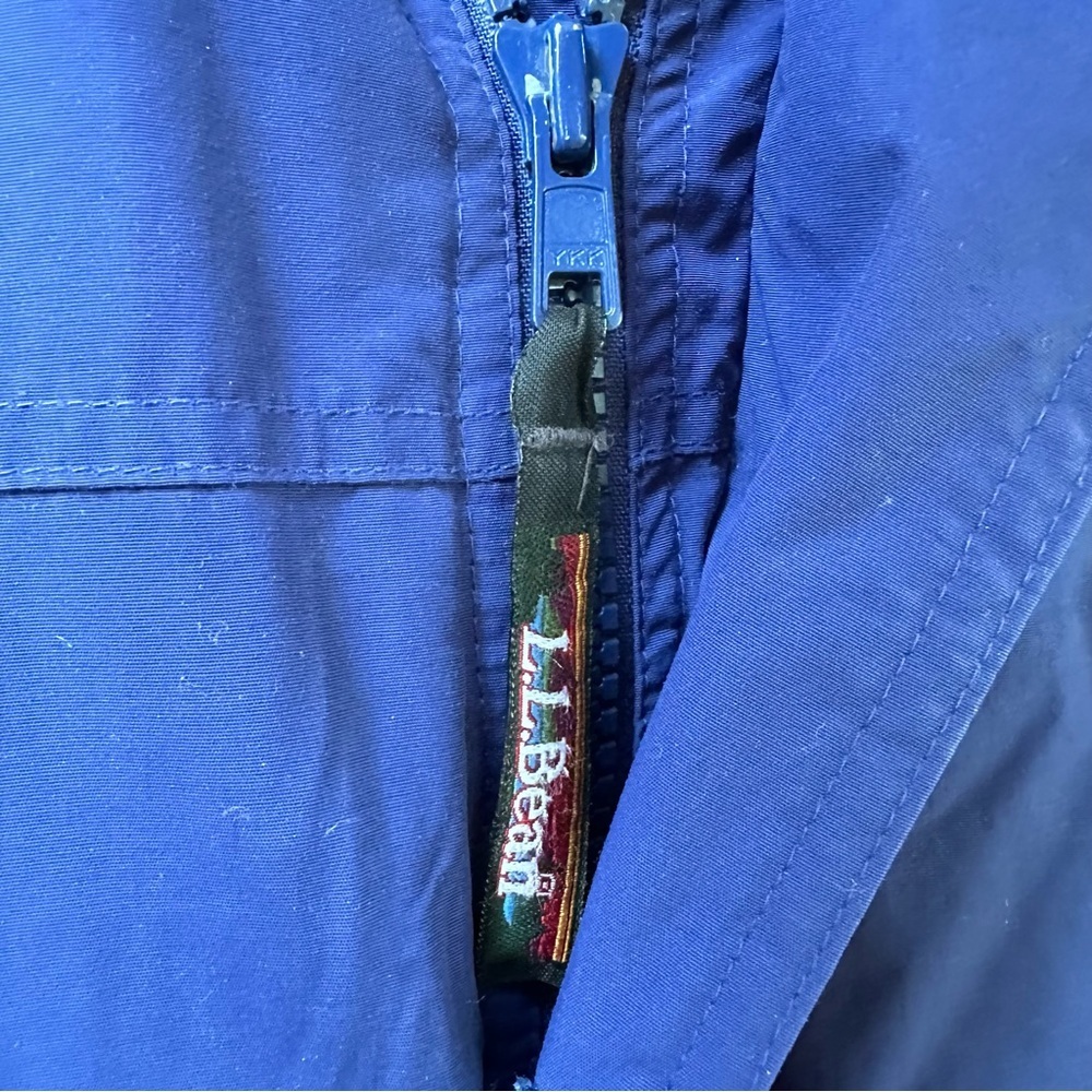 L.L.Bean Goose Down Parka Jacket Men’s XL Blue Winter Coat Nylon Shell - Picture 9 of 15